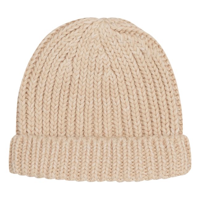 Gorro de punto de algodón orgánico Alba | Beige