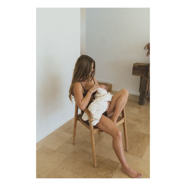 Couverture Tricot Coton Bio | Ecru