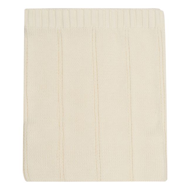 Couverture Tricot Coton Bio | Ecru