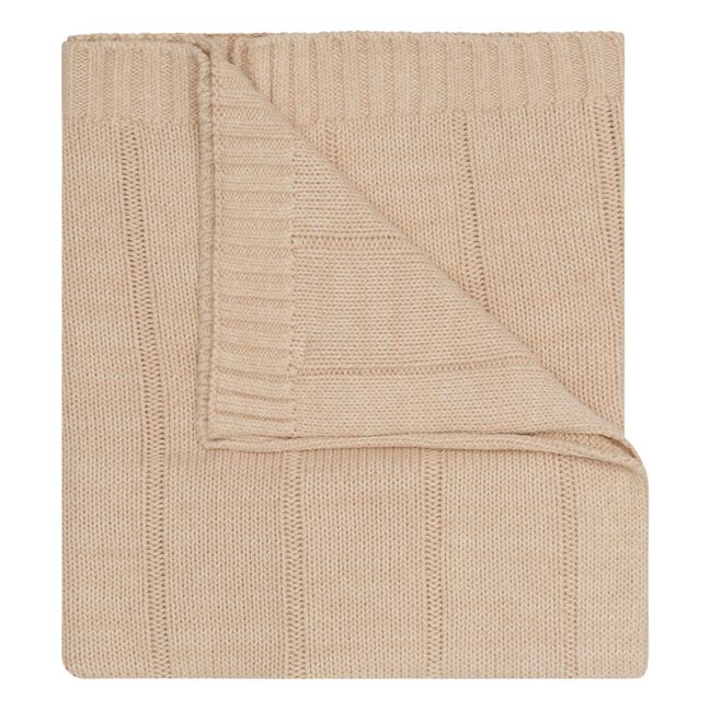 Organic Cotton Knit Blanket | Beige