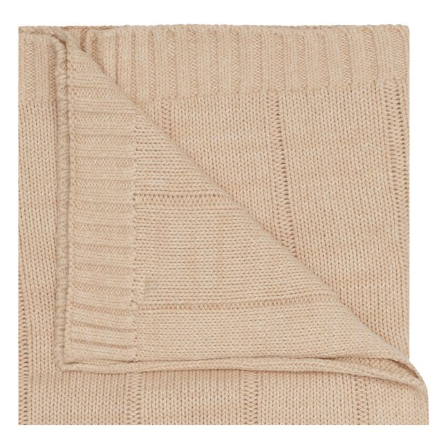 Couverture Tricot Coton Bio | Beige