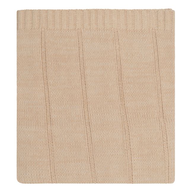 Couverture Tricot Coton Bio | Beige