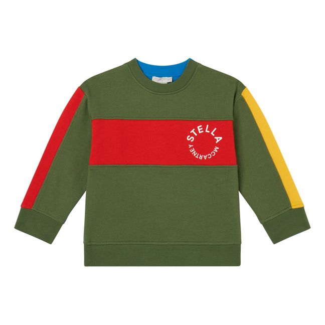 Felpa con carré | Verde militare