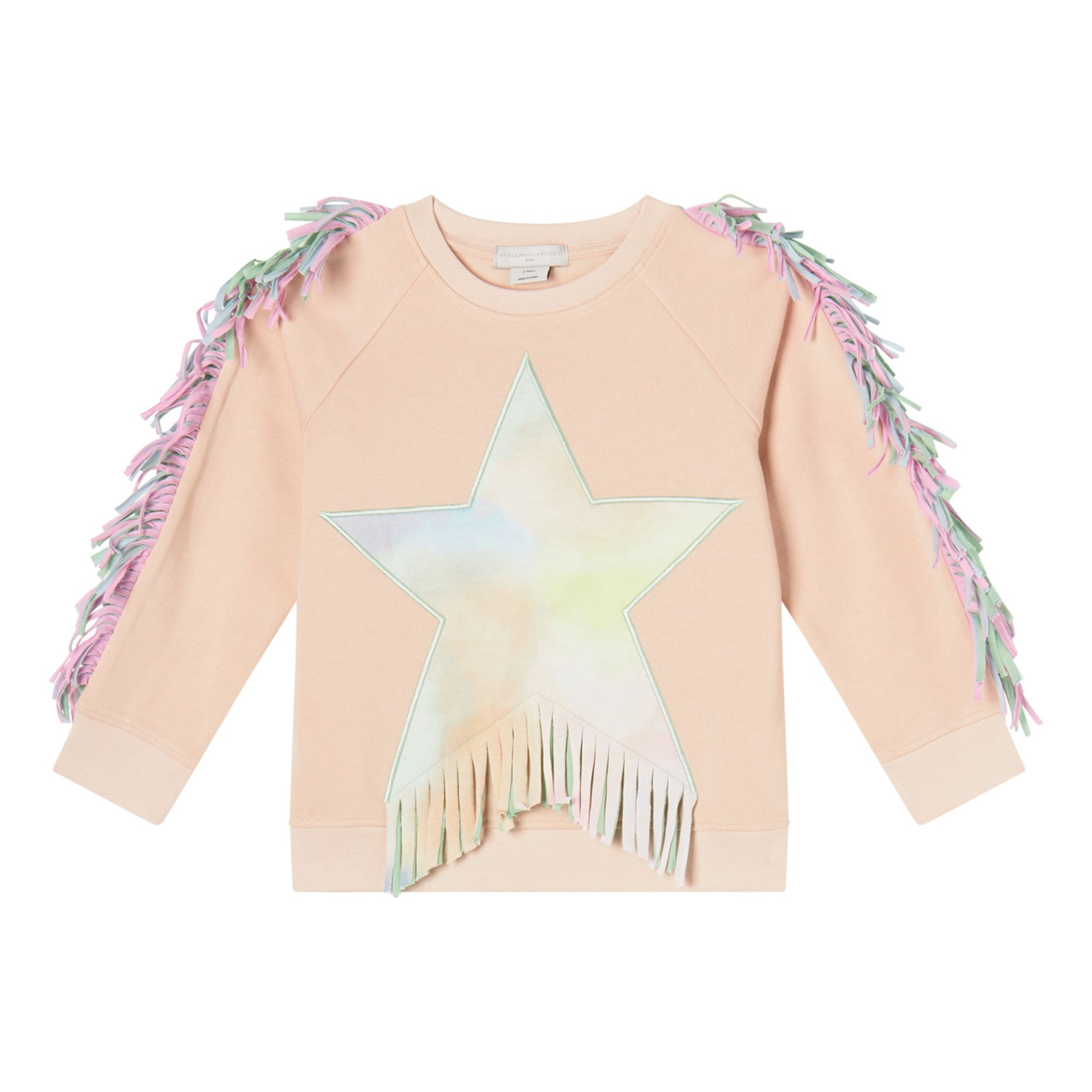 Sweat a capuche graphique zippe avec fleur Ivoire pour Kids Stella McCartney FR