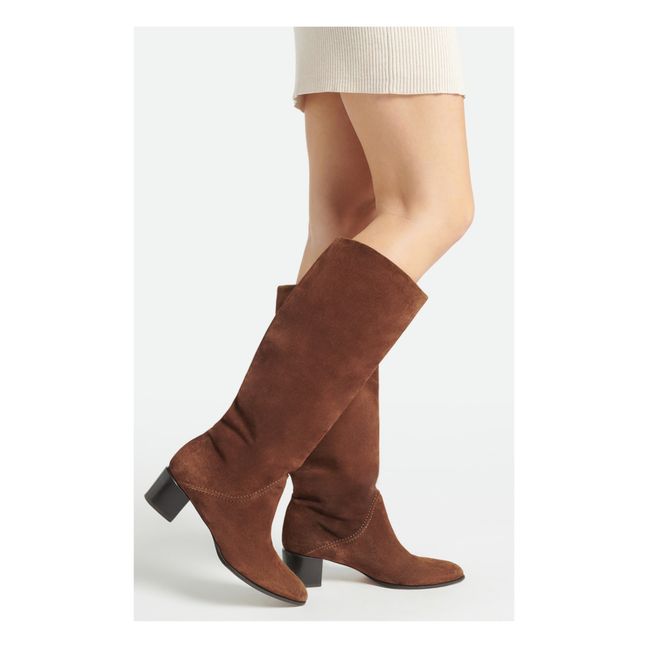 Bottes 45MM Cuir Suede | Brun