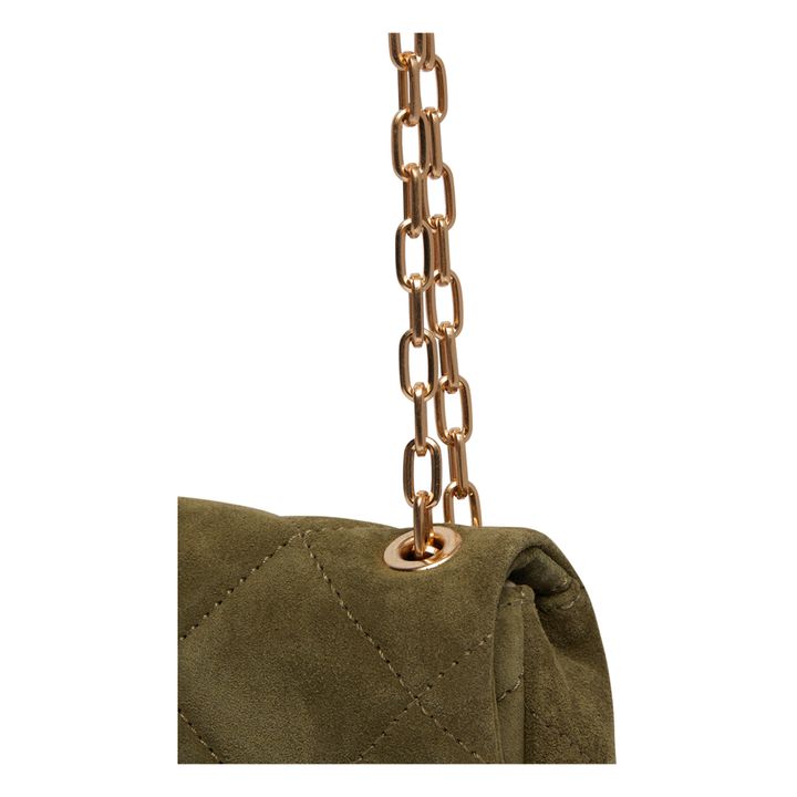 Vanessa Bruno - Sac Nano Moon Matelass?� Suede - Vert kaki | Smallable
