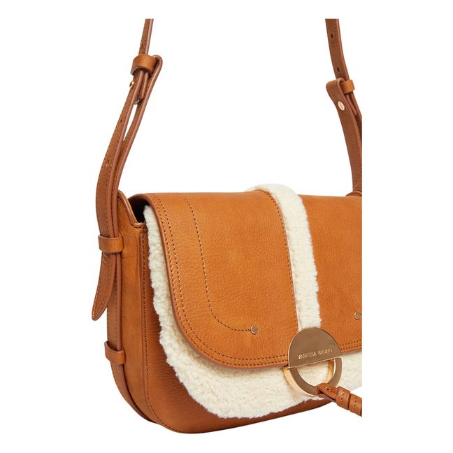Hereu | Espiga Mini Woven Leather Shoulder Bag | Brown Tu