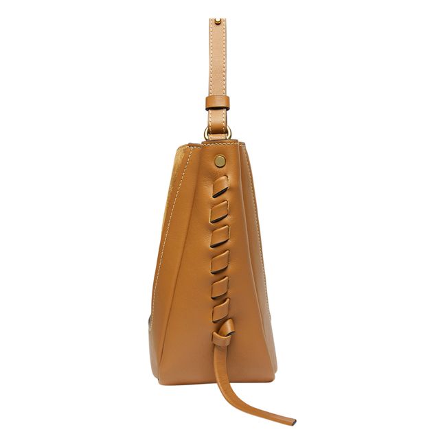 Sac Seau Lou Cuir Lisse et Suede | Camel