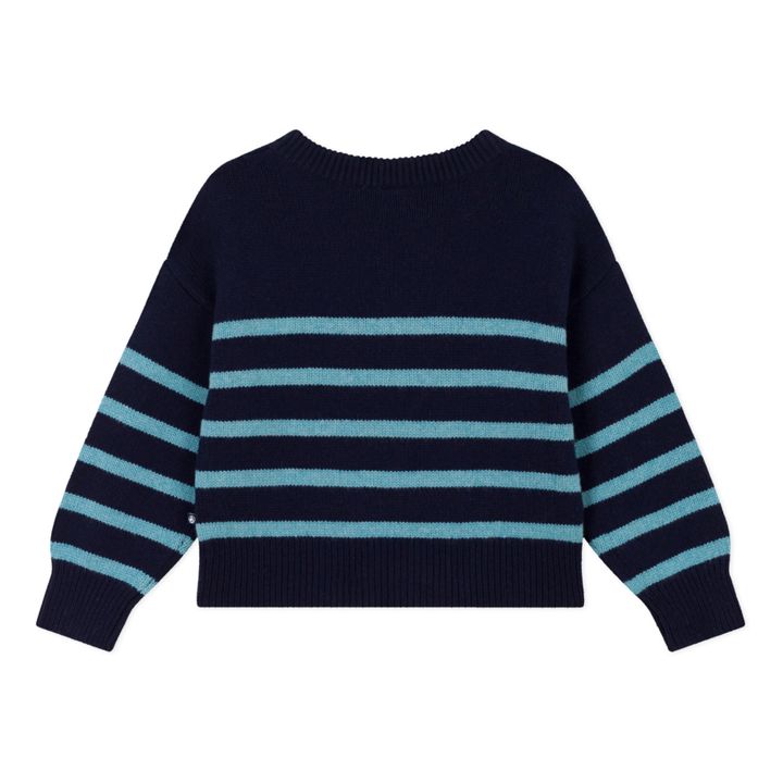 Striped Wool Sweater | Blue- Product image n°2