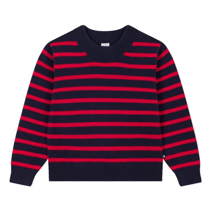 Striped Wool Sweater | Red- Product image n°0