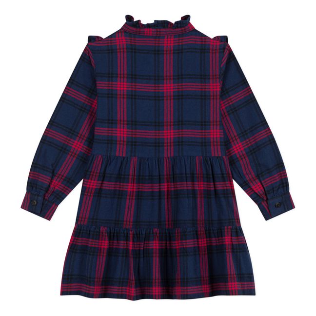 Robe à Carreaux Flanelle | Bleu marine