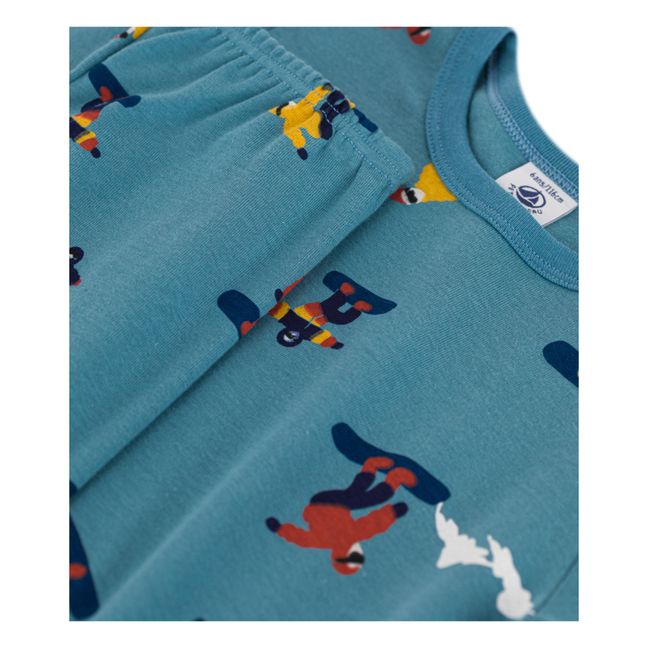 Pyjama en Côte Snowboard | Bleu