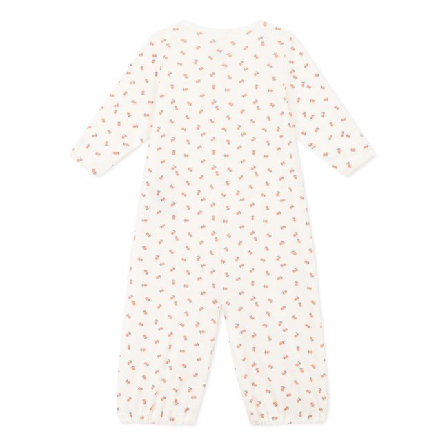 Tutina Combisac a fiori | Ecru