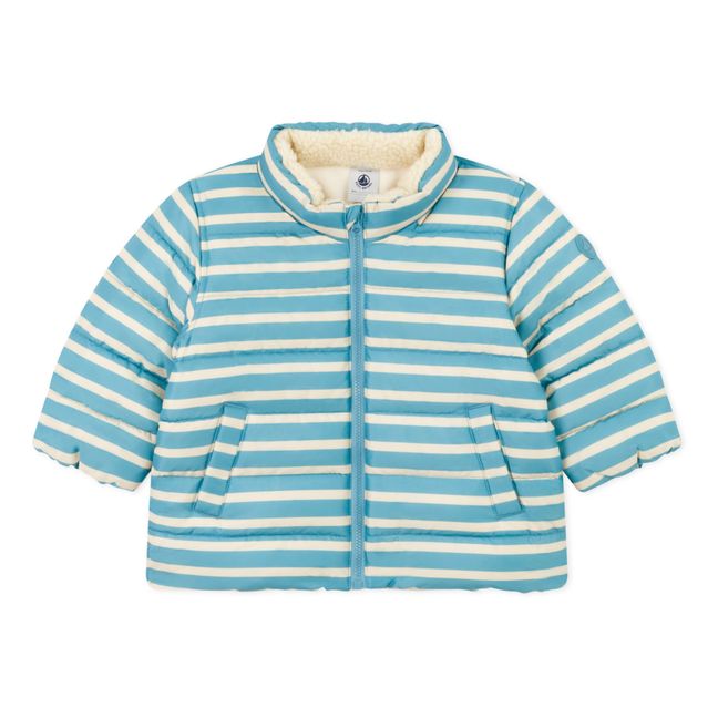 Daunenjacke mit Kapuze  | Blau