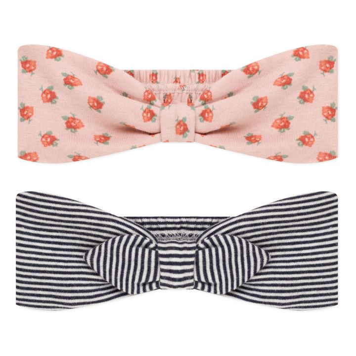 Petit Bateau Batch 2 Printed Headbands Pink Smallable