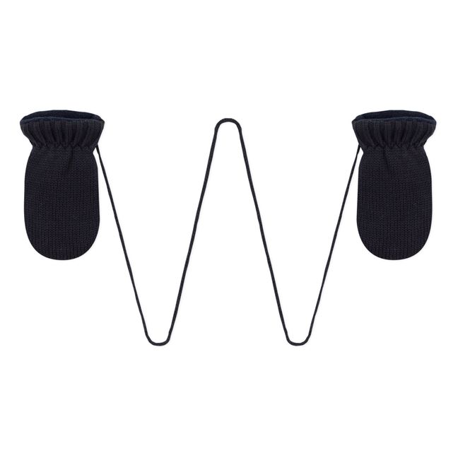 Moufles en Tricot et Polaire | Navy