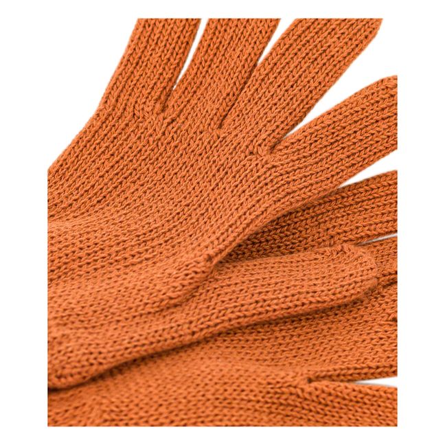 Knitted and fleece gloves | Rust
