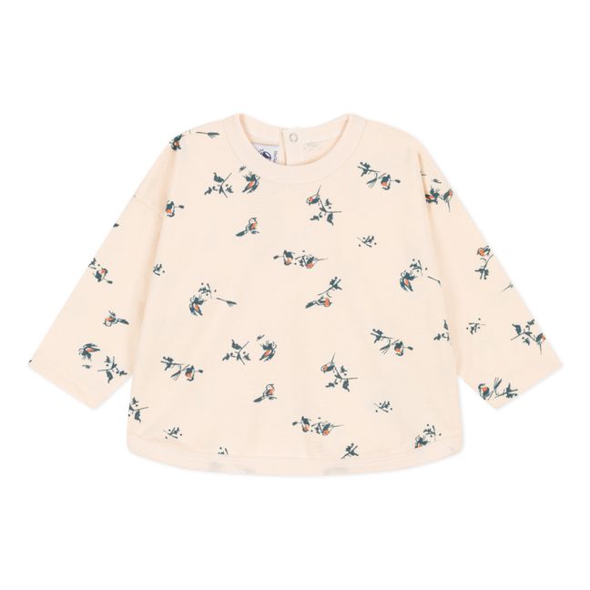 T-shirt in jersey con stampa | Ecru