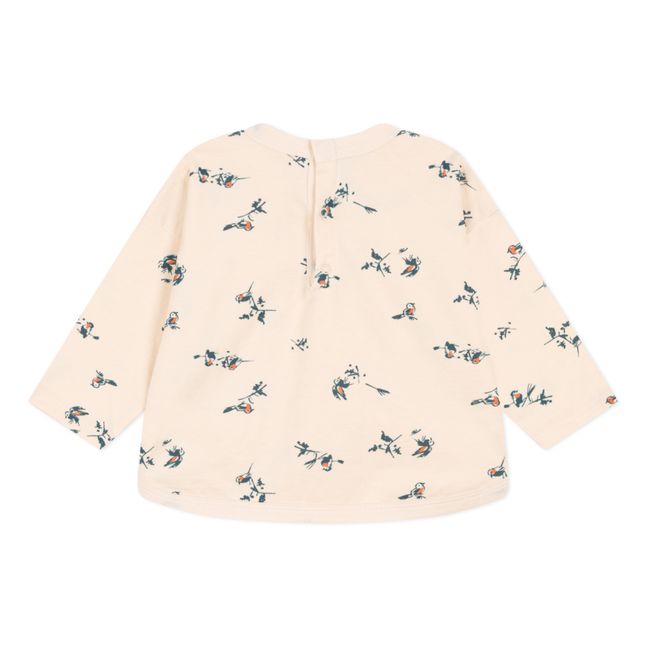 T-shirt in jersey con stampa | Ecru