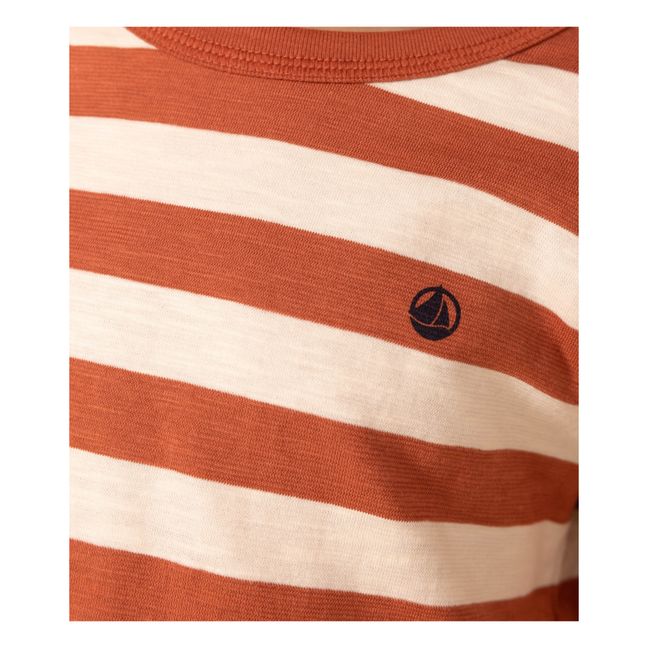 Maglietta in jersey a righe | Arancione