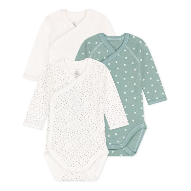 Set di 3 body Incrociati | Verde menta