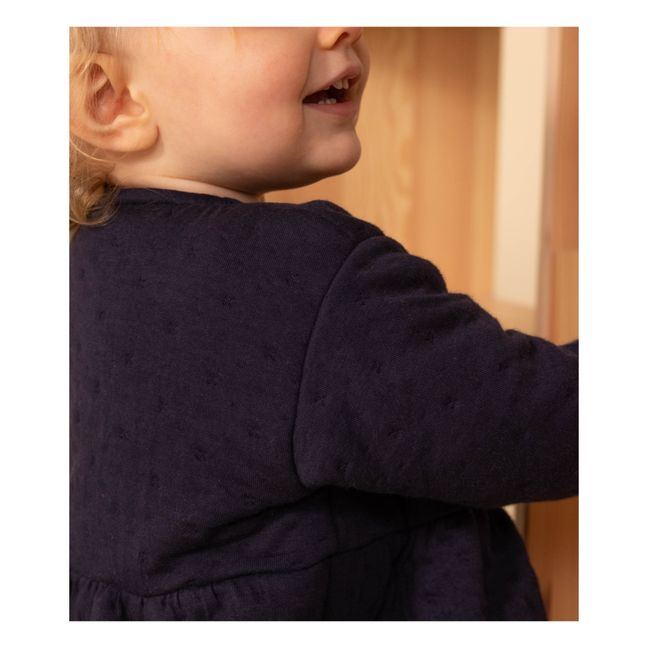 Robe en Tubique Matelassé Unie | Bleu marine