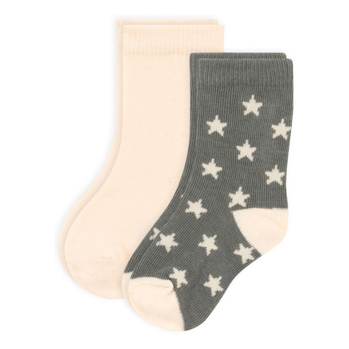 Lote de 2 pares de calcetines con estrellas | Gris- Imagen del producto n°0