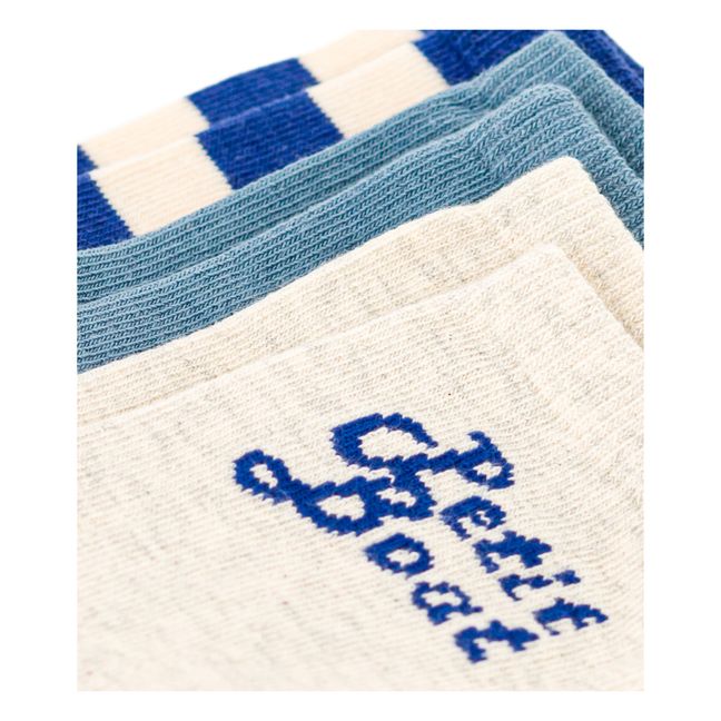 Lot 3 Paires de Chaussettes Jersey | Bleu