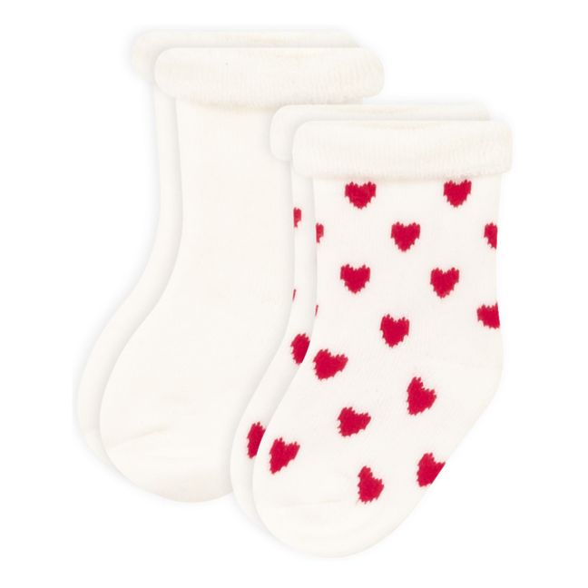 Lot 2 Paires de Chaussettes Tricots | Blanc