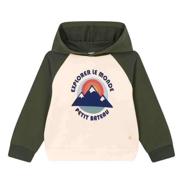 Sweat Capuche Bicolore | Verde