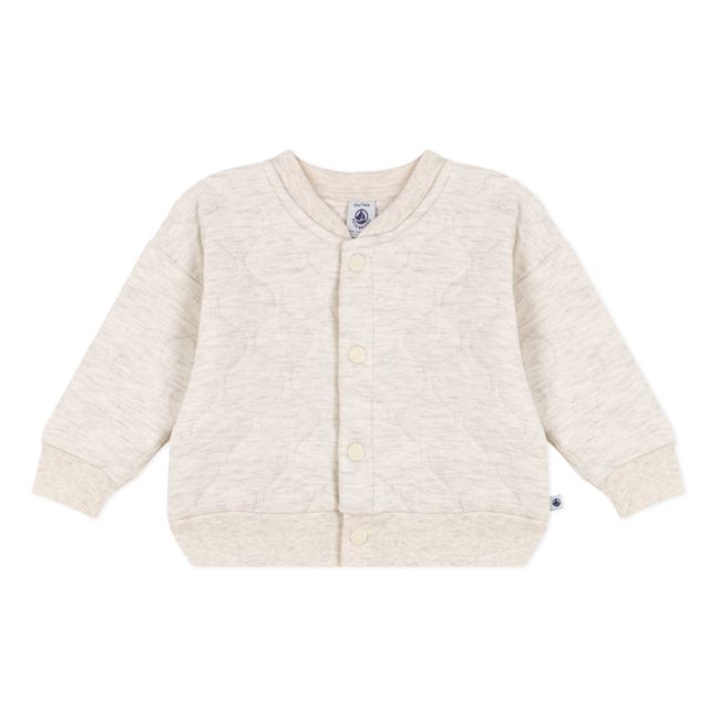 Quilted Cardigan | Grau Meliert