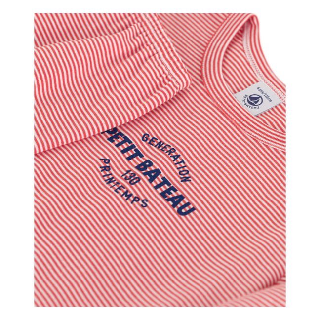 Pigiama t-shirt + pantaloni a righe | Rosso