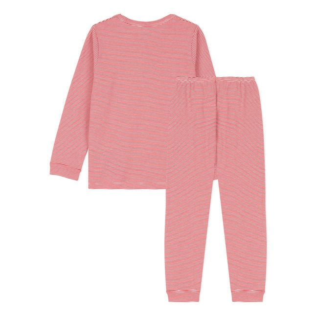 Pyjama T-Shirt + Pantalon Rayé | Rouge