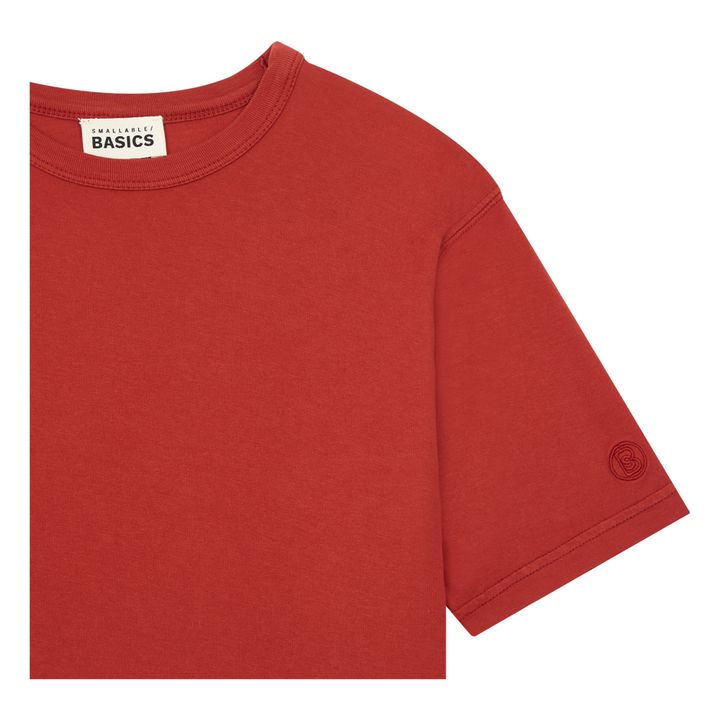 Boy's Oversize Organic Cotton T-shirt | Terracotta- Imagen del producto n°1