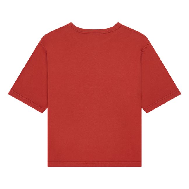Boy's Oversize Organic Cotton T-shirt | Terracotta