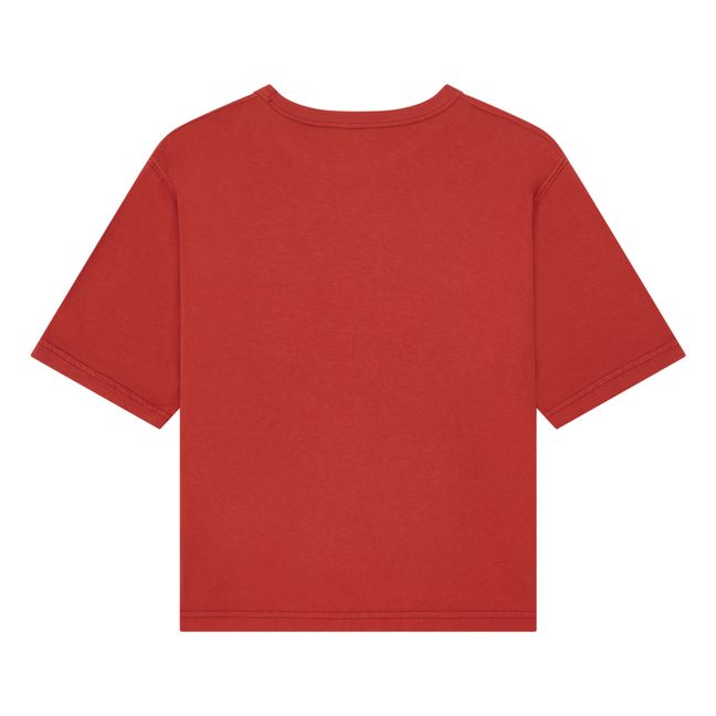 T-Shirt Oversize Garçon Coton Bio | Terracotta