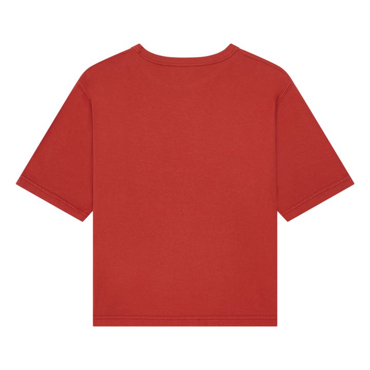 Boy's Oversize Organic Cotton T-shirt | Terracotta- Immagine del prodotto n°2