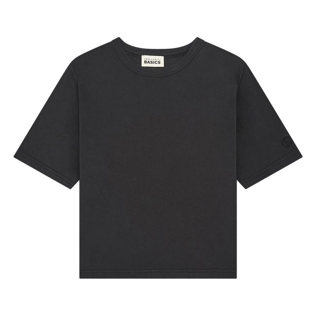 Camiseta oversize de algodón orgánico para niño | Negro