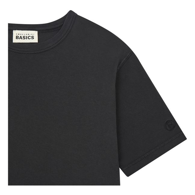 Camiseta oversize de algodón orgánico para niño | Negro