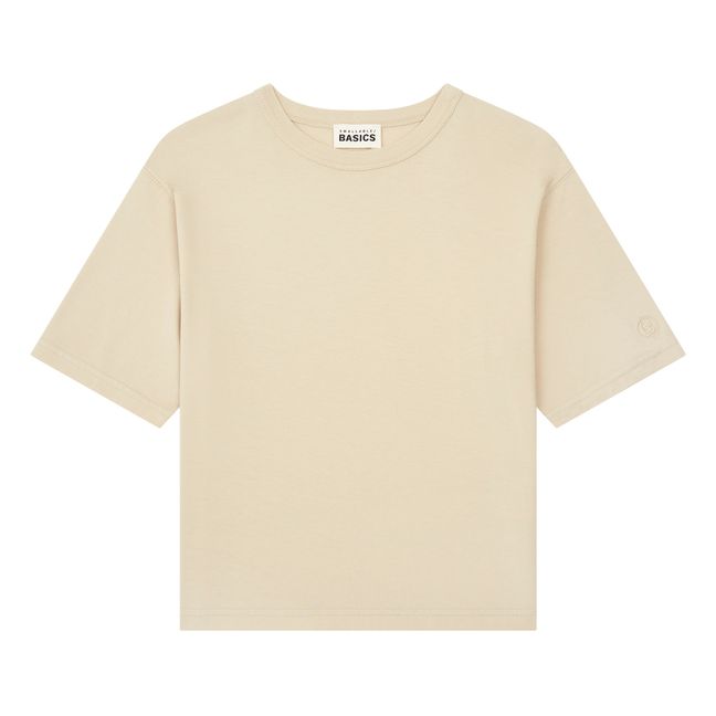 T-Shirt Oversize Garçon Coton Bio | Mastic
