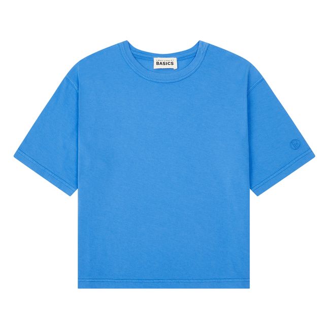 Oversize T-Shirt aus Bio-Baumwolle | Azurblau