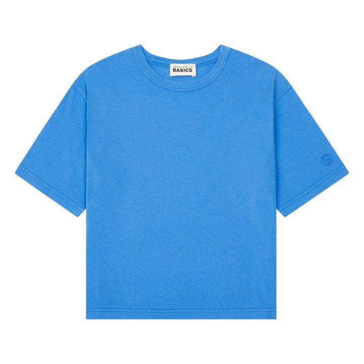 Boy's Oversize Organic Cotton T-shirt | Azul Mar- Imagen del producto n°0