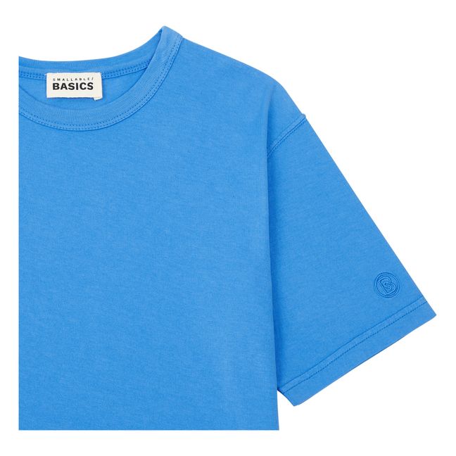 Boy's Oversize Organic Cotton T-shirt | Azure blue