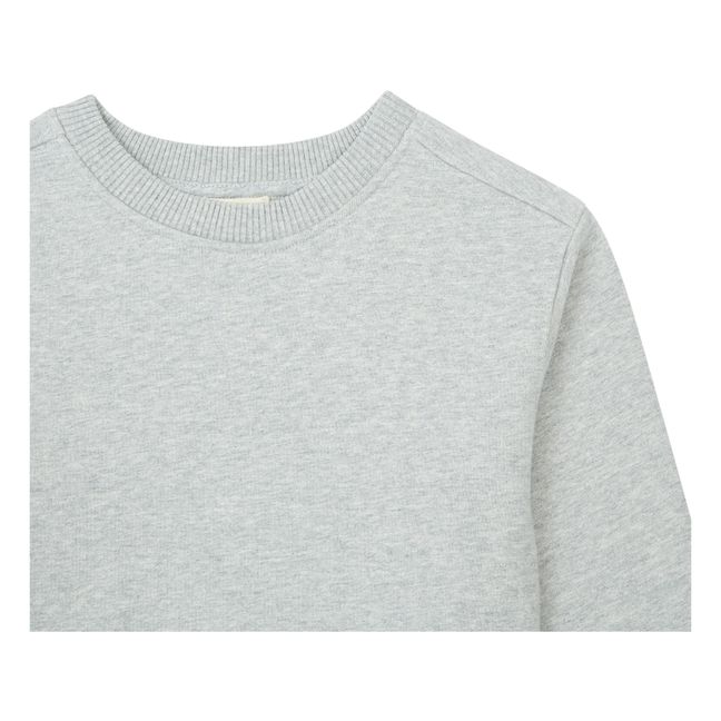 Boy's Organic Fleece Crewneck Sweatshirt | Gris Jaspeado