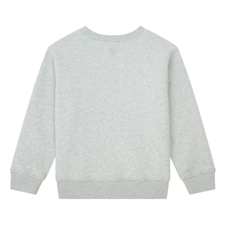 Boy's Organic Fleece Crewneck Sweatshirt | Grigio chiné- Immagine del prodotto n°2