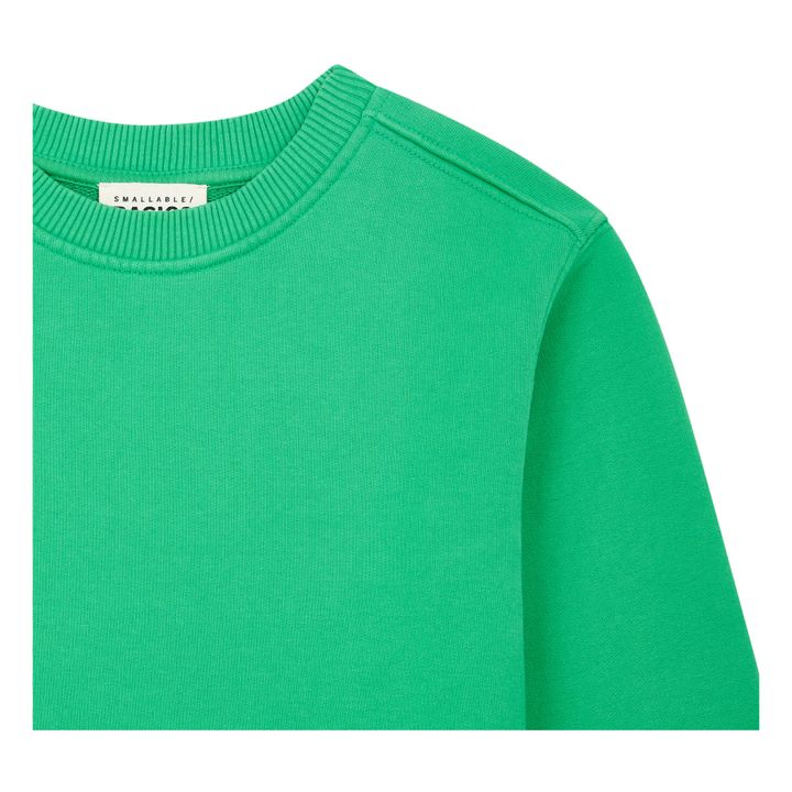 Boy's Organic Fleece Crewneck Sweatshirt | Verde- Immagine del prodotto n°1