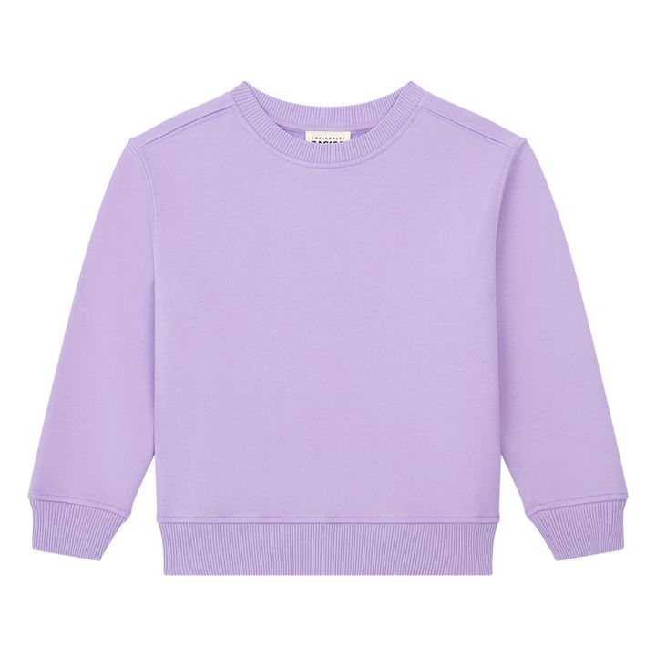 Boy's Organic Fleece Crewneck Sweatshirt | Lavender- Product image n°0