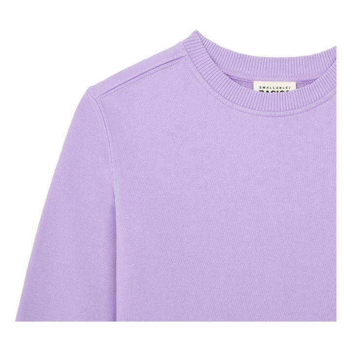 Boy's Organic Fleece Crewneck Sweatshirt | Lavender- Product image n°1