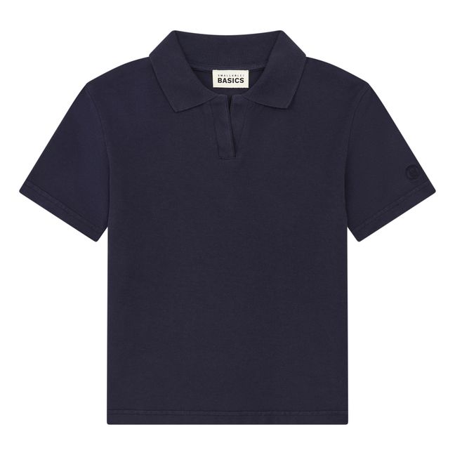 T-Shirt Polo Garçon Coton Bio | Bleu marine