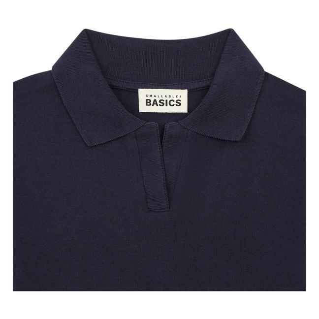 Boy's Organic Cotton Polo Shirt | Blu marino